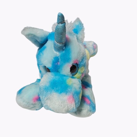 Blue Tie Dye Unicorn 9 inch Plush Sparkle Horn Stuffed Animal Toy Best Made Toys - Picture 3 of 7